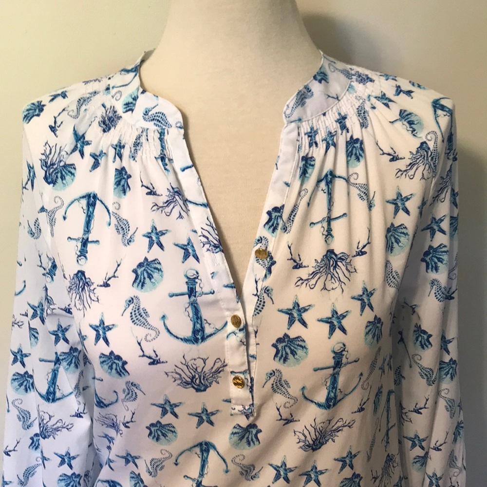 Macbeth Collection-long sleeve top, nautical print
